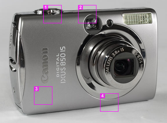 Canon IXUS 850 IS - front view