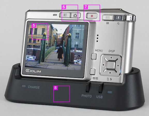 Casio Exilim S600 - rear view