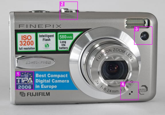 Fujifilm FinePix F30 - Front view
