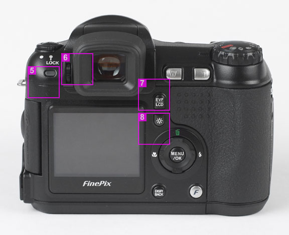 Fujifilm FinePix S5600 - back view