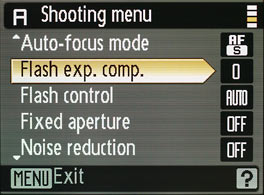 Nikon Coolpix P5000 - menu screenshot