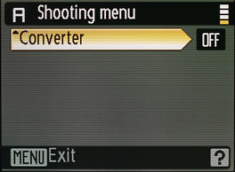 Nikon Coolpix P5000 - menu screenshot