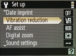 Nikon Coolpix P5000 - menu screenshot