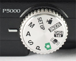 Nikon Coolpix P5000 - mode dial