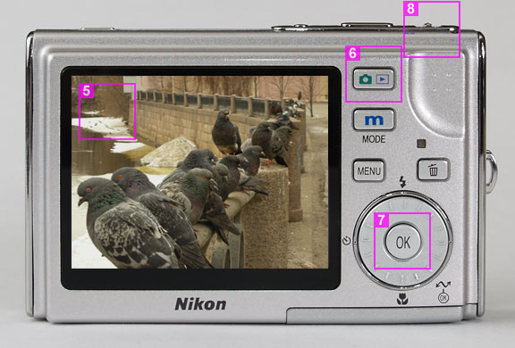 Nikon Coolpix S5 - rear view