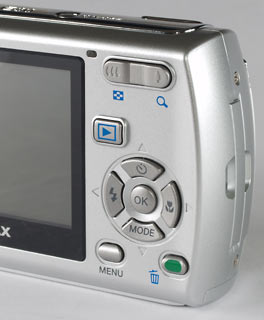 Pentax Optio E30 - controls