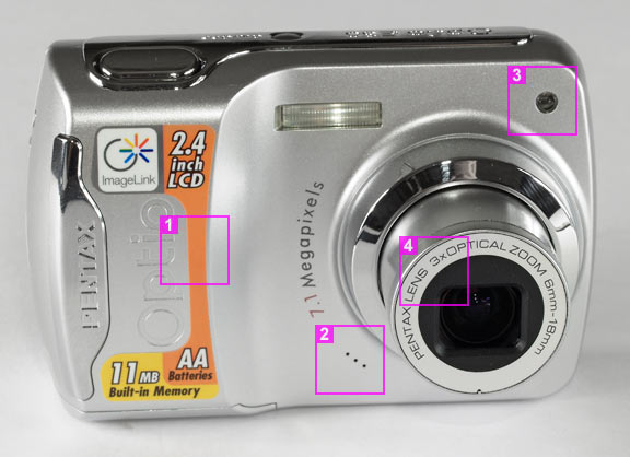 Pentax Optio E30 - front view