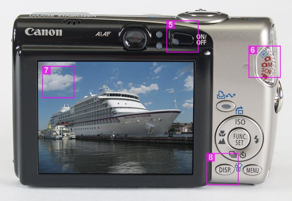 Canon IXUS 800 IS - back