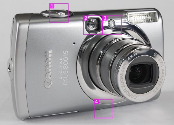Canon IXUS 800 IS - front view