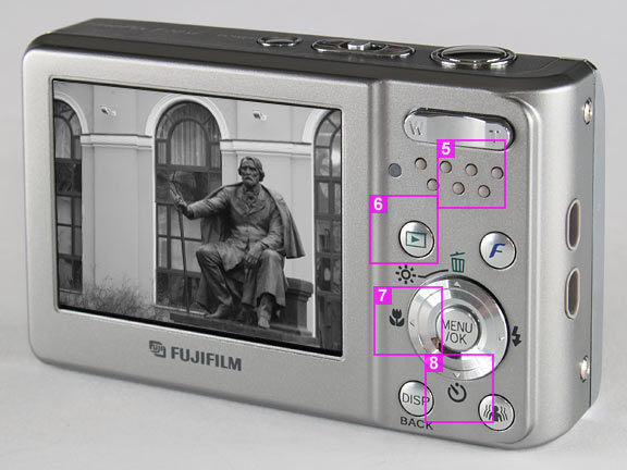Fujifilm FinePix F20 - back