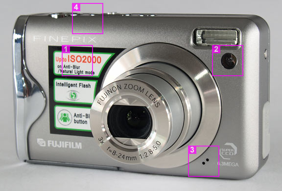 Fujifilm FinePix F20 - front