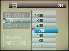 Fujifilm FinePix S9600 - menu
