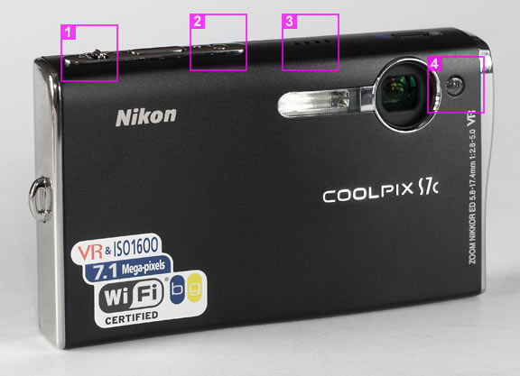 Nikon Coolpix S7c - front view