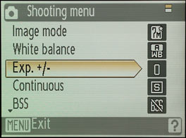 Nikon Coolpix S7c - shooting menu 1