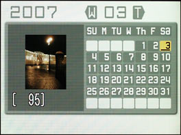 Nikon Coolpix S7c - calendar