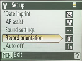 Nikon Coolpix S7c - setup menu 2