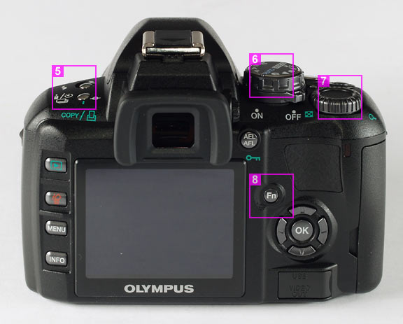 Olympus E-400 - back side