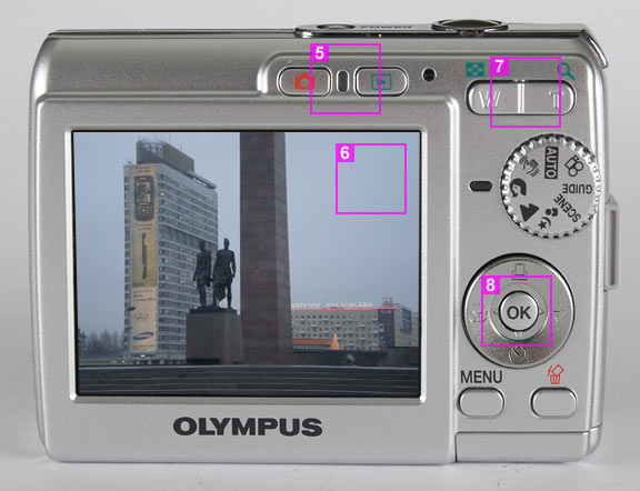 Olympus FE-180 - back