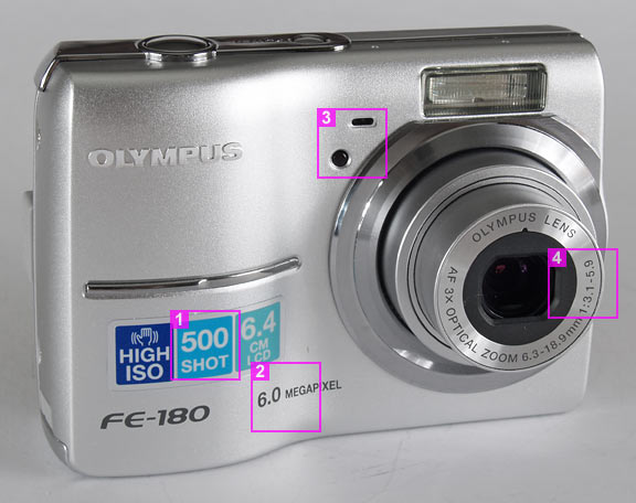 Olympus FE-180 - front view
