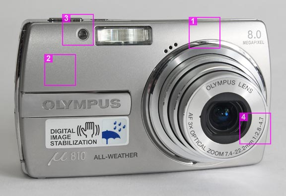 Olympus mju 810 Digital - front view