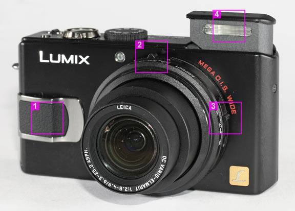 Panasonic Lumix DMC-LX2 - front view