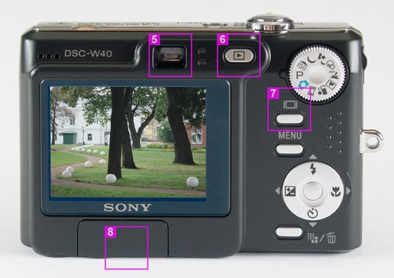 Sony Cyber-shot DSC-W40 - back